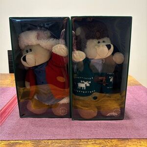 NOS Starbucks 2016 Limited Edition Bearista boy and girl bear plush. Approx 9”